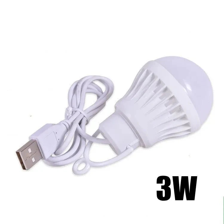 1/2pc 3W/5W/7W Usb Bulb Light Portable Lamp Led for Hiking Camping Tent Travel Work with Notebook Christmas for Home - Anti Spier - Anti Spier -