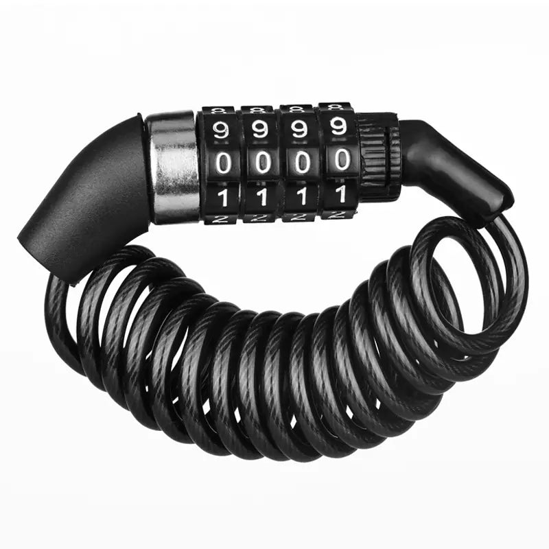 Universal Bicycle Helmet Lock with Steel Cable and Code Anti Spier