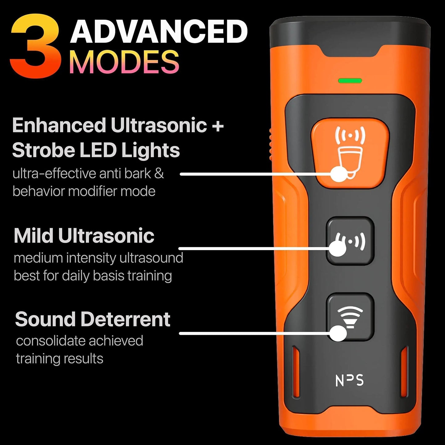 Dog Bark Deterrent Device Stops Bad Behavior No Need Yell Long Range Ultrasonic Anti Spier