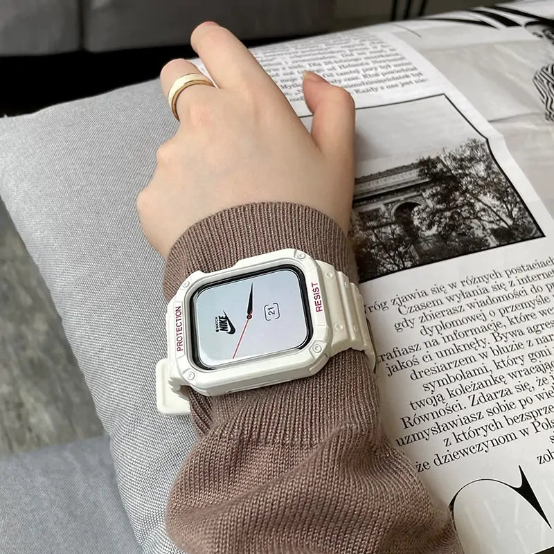 Watch Band & Case For iWatch Series 7 6 SE 5 Anti Spier