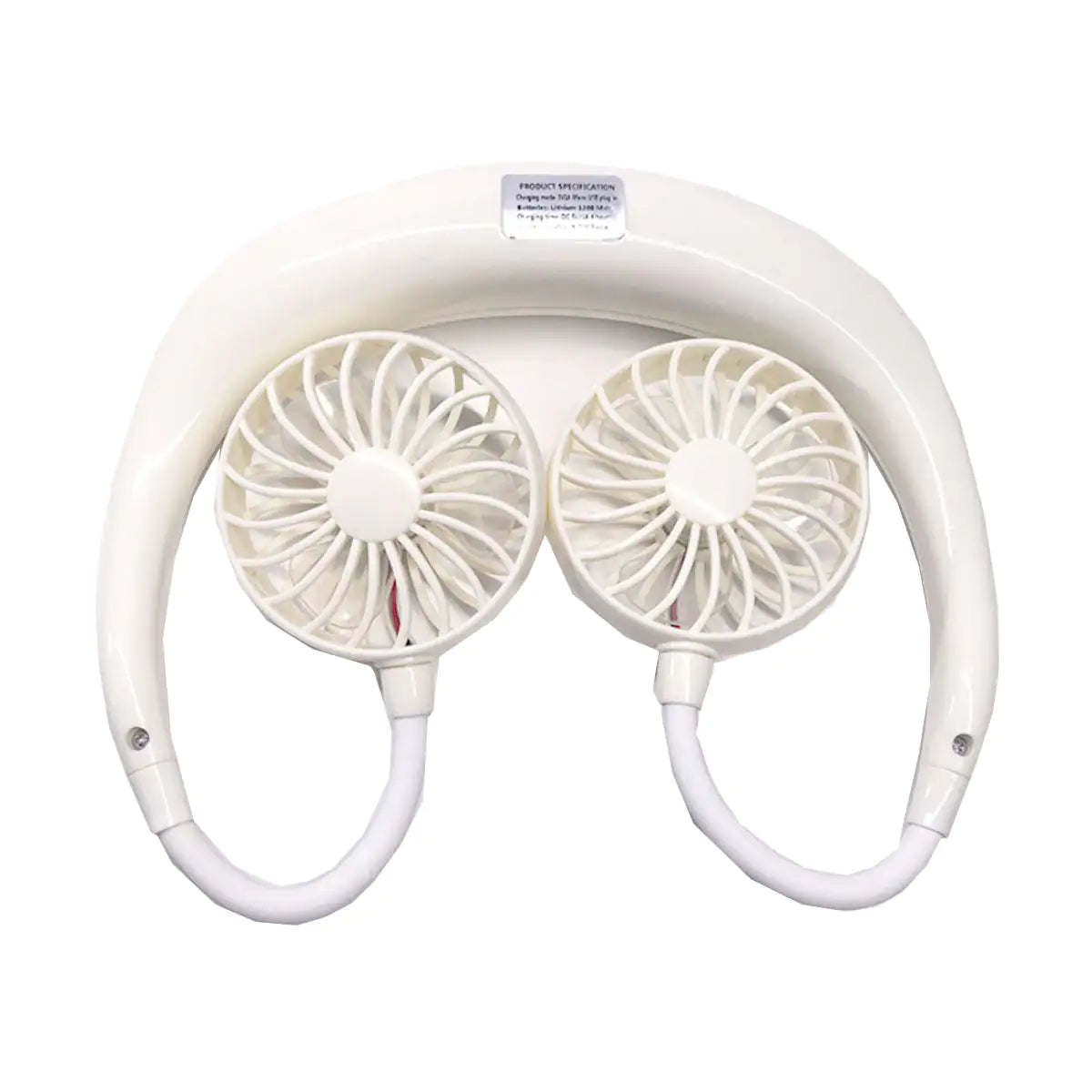 Beat The Heat Double Cool Cordless Breezy Mini Collar Fan Anti Spier