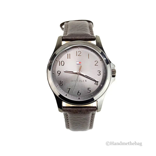 Tommy Hilfiger The Essentials Brown Strap Grey Dial Watch - Anti Spier