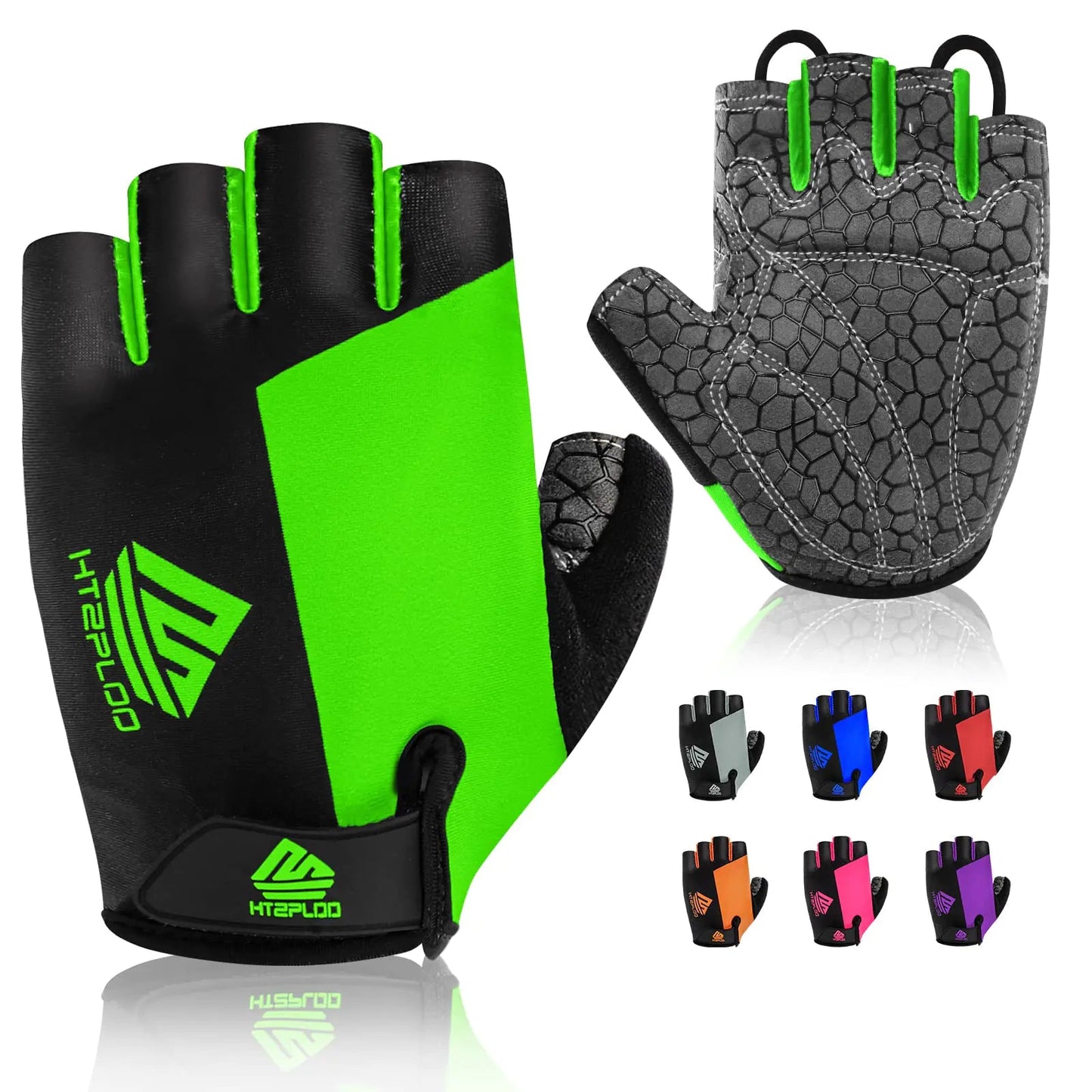 Bike Gloves Cycling Gloves Biking Gloves Bicycle Gloves for Men Women with Anti-Slip Shock-Absorbing Pad,Light Weight Half Finger Gloves for Cycling Workout Training Outdoor Black&gray X-Large Anti Spier