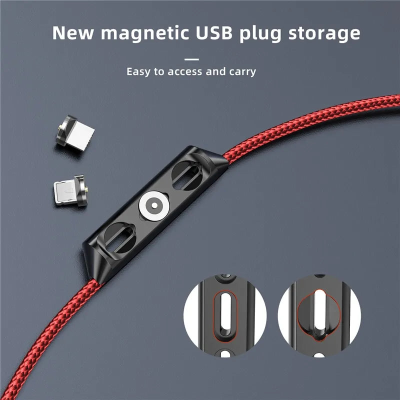 3 in 1 Magnetic Cable Plugs Case Anti Spier