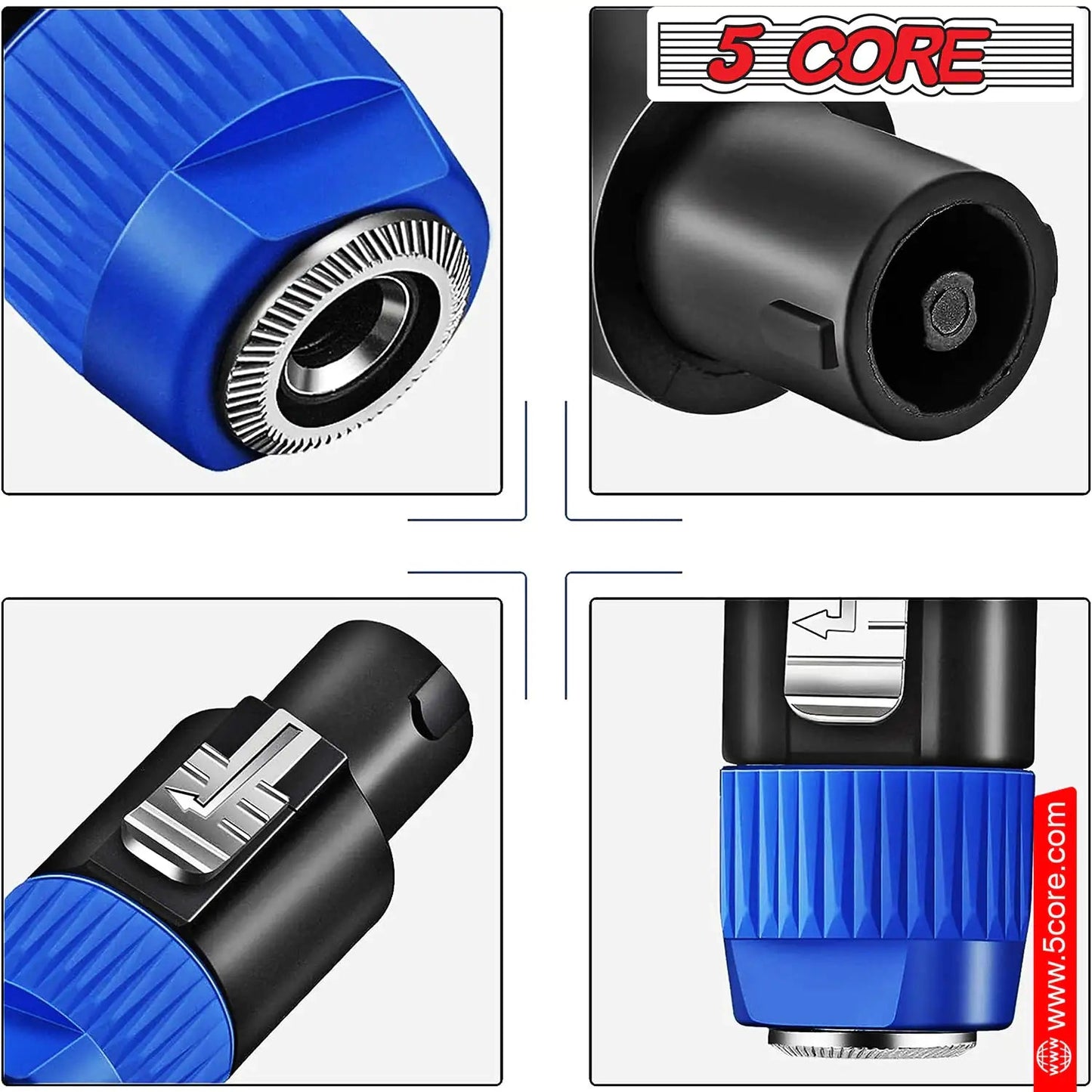 5 Core Speakon Adapter High Quality Audio Jack Male Audio Pin Speaker Adapter Connector Anti Spier