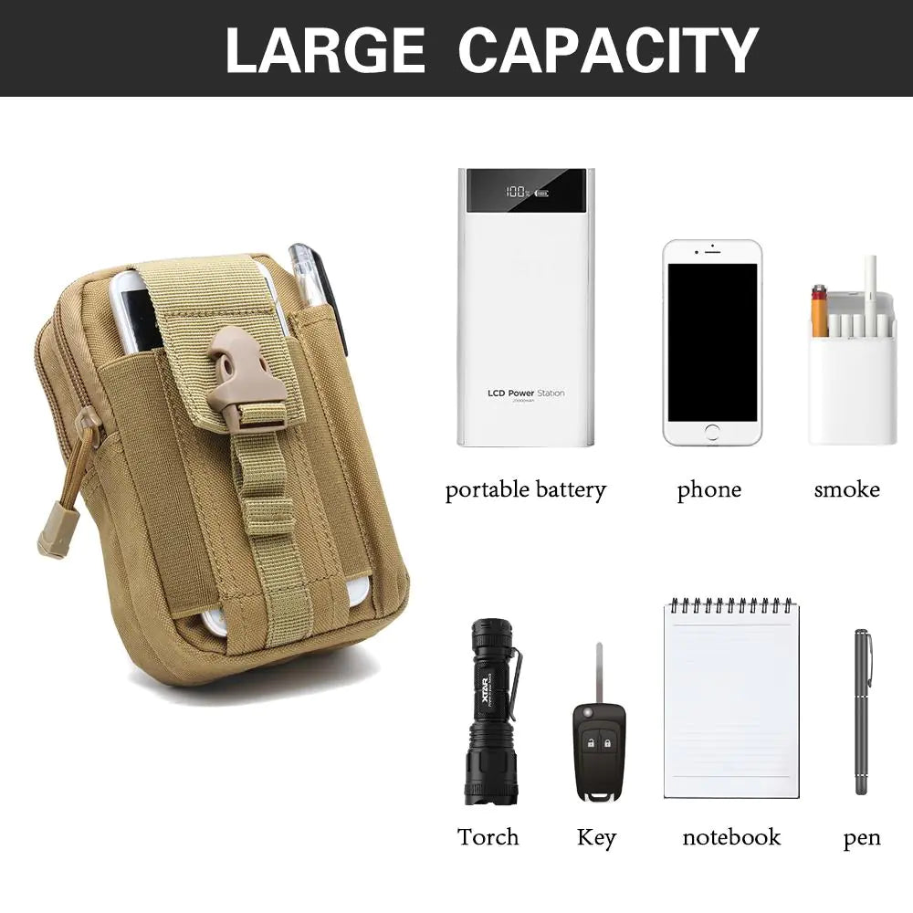 Waterproof Tactical Pouch Belt Waist Pack - Anti Spier