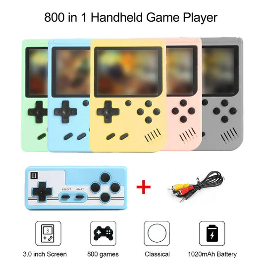 Handheld Game Console Built-In 800 Classic Games Anti Spier