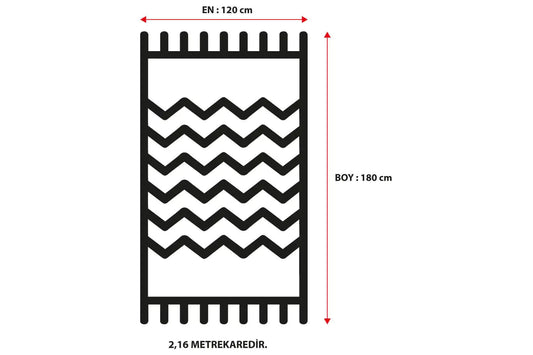 Aksu Non-Slip Floor Carpet 120x180 Vitra Anti Spier
