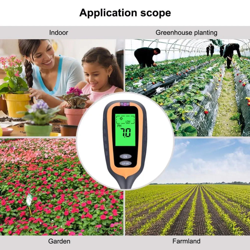 Soil Moisture and pH Meter Testing Instrument Anti Spier