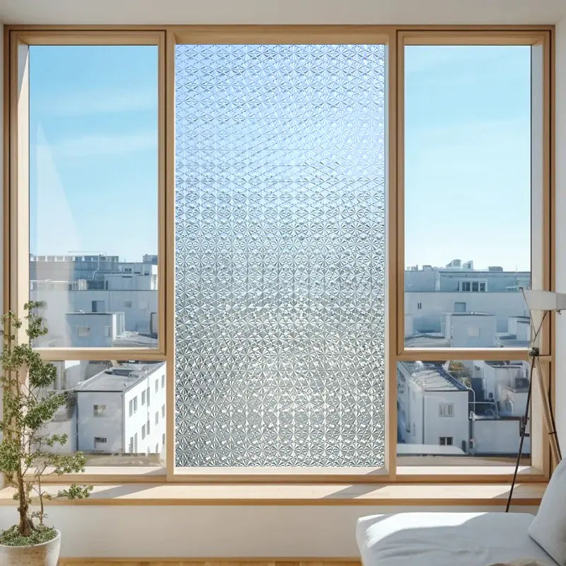 Static Cling Window Film - Frosted 3D Decorative Vinyl Anti Spier
