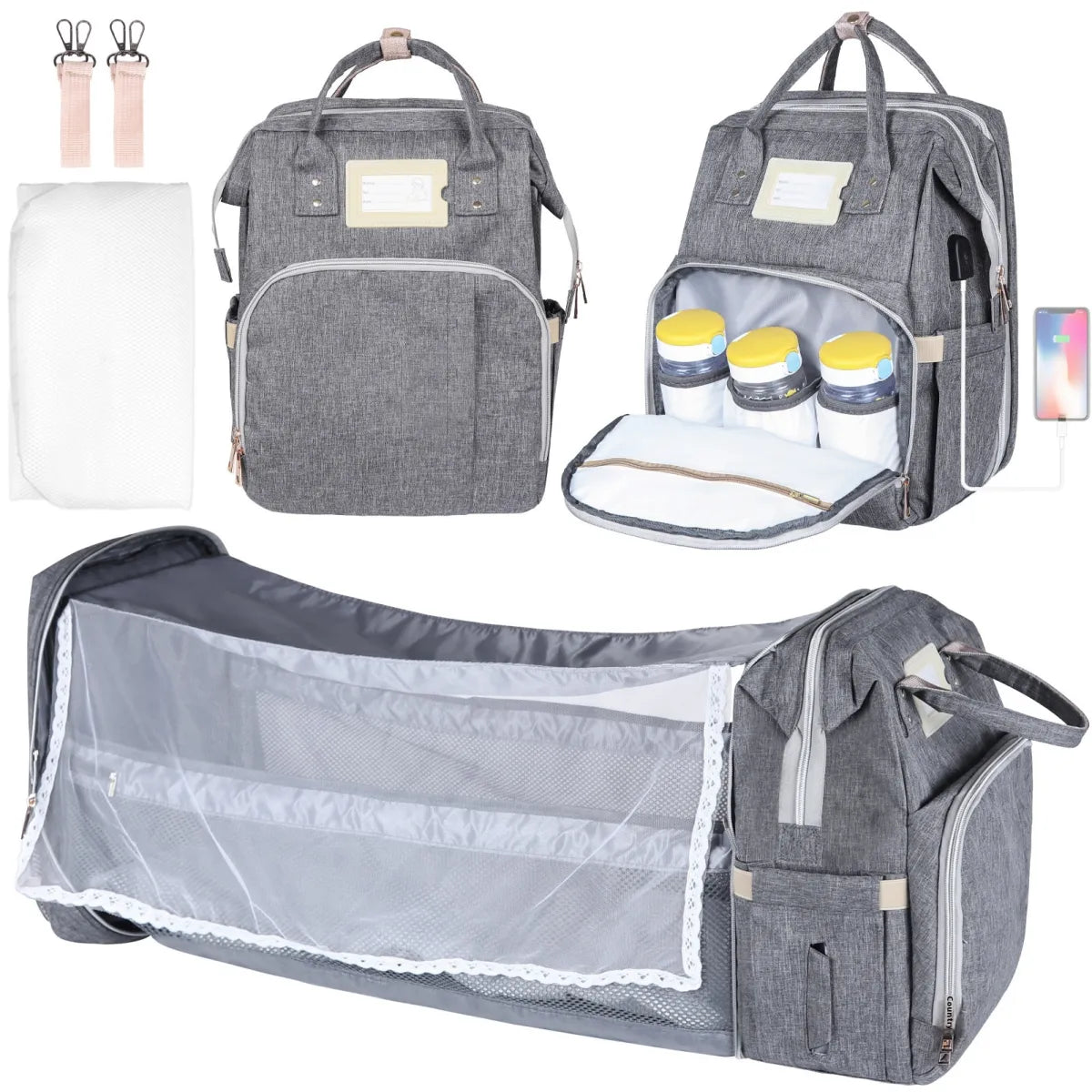 Large Multifunctional Mummy Backpack Anti Spier