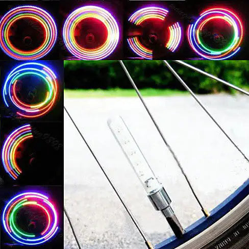 MULTI LED Bike Wheel Lights also for cars and Motorcycle Anti Spier