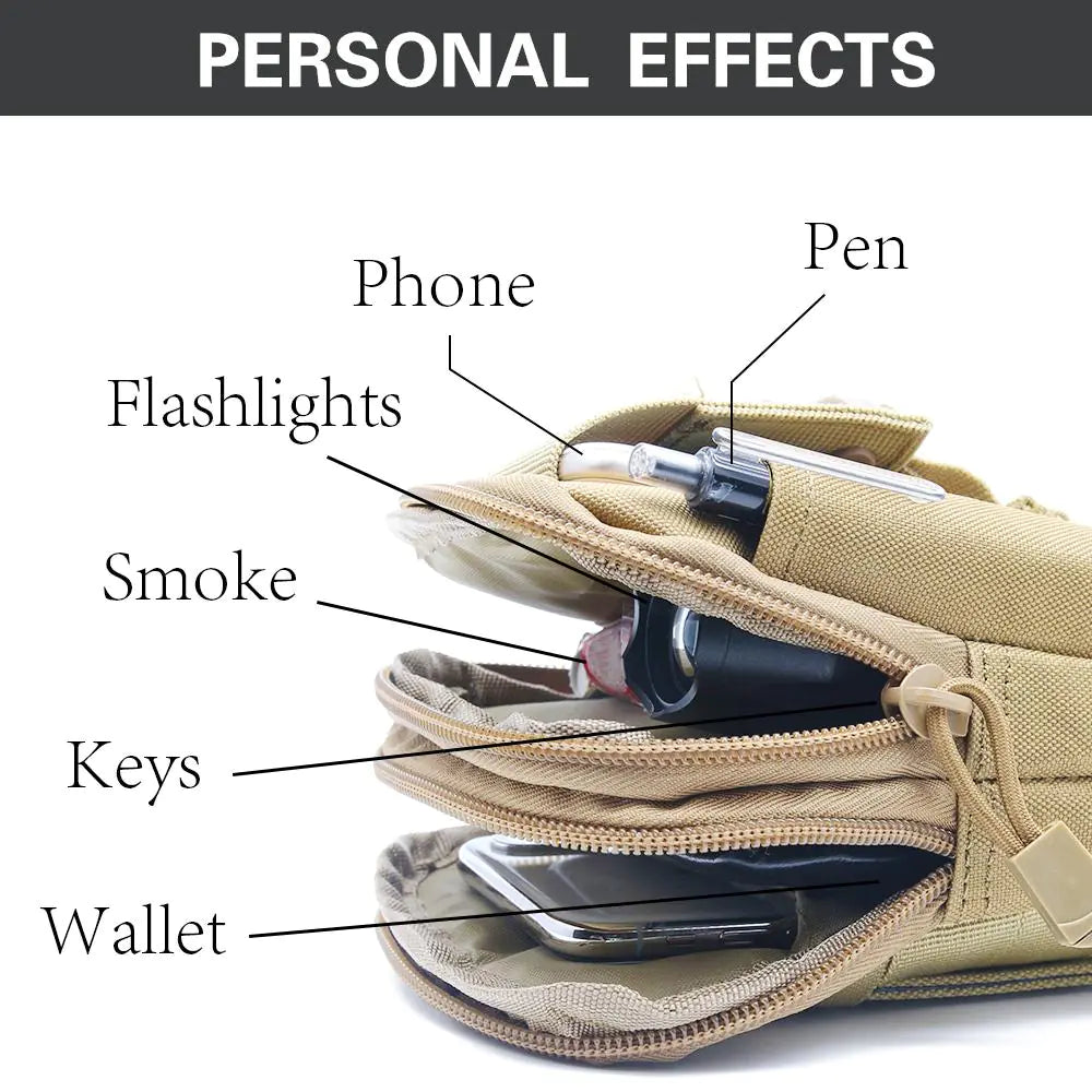 Waterproof Tactical Pouch Belt Waist Pack - Anti Spier