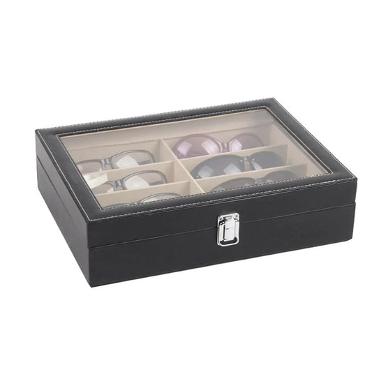 8-Grid Eye Glasses Case Anti Spier