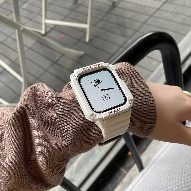 Watch Band & Case For iWatch Series 7 6 SE 5 Anti Spier
