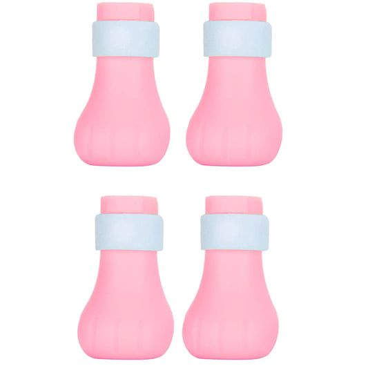 Anti Scratch Cat Shoes 4pcs Anti Scratch Cat Foot Covers Adjustable Silicone Pet Cat Protector for Bathing Anti Off Claw Shoes Boots Cover() Anti Spier