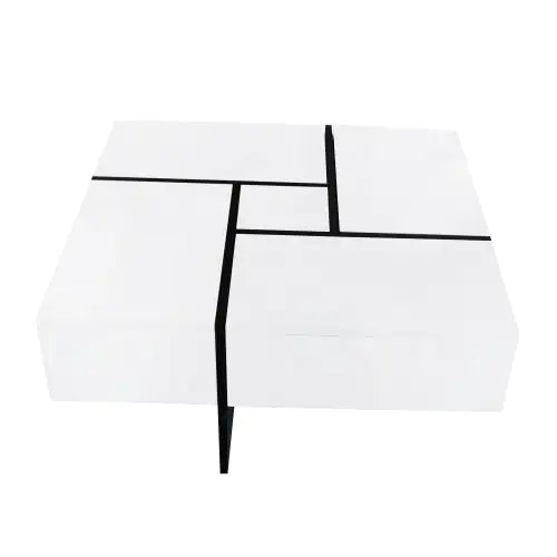 Unique Design Coffee Table With 4 Hidden Storage Compartments Anti Spier