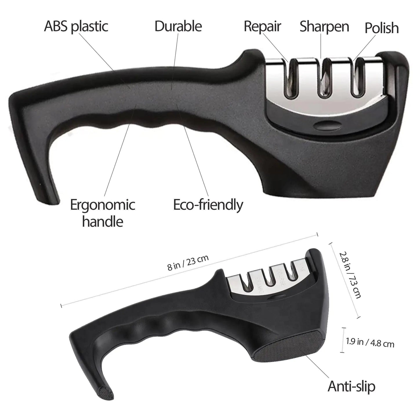 Knife Sharpener Professional Kitchen Blade Sharpening Tool Handheld System Anti Spier