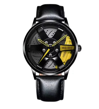 New Fashion Casual Car Wheel Hub Caliper Design Watches Men Anti Spier
