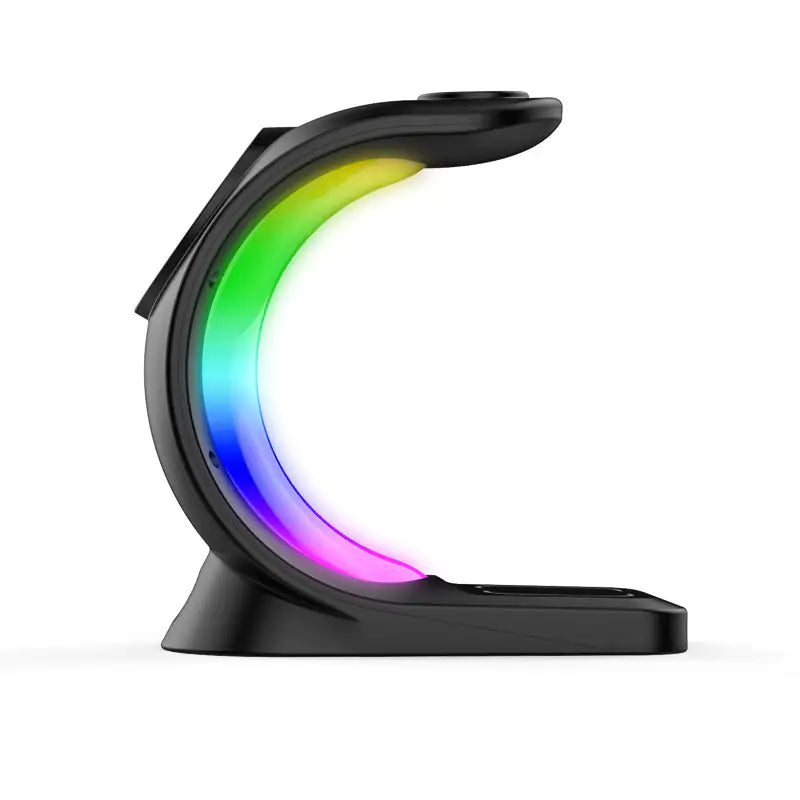 1 Magnetic Wireless Charger Fast ChargingAnti Spier Anti Spier4 In 1 Magnetic Wireless Charger Fast Charging For Smart Phone AtmosphOverview:
Magnetic charging Fast does not hurt the machine
Three in one Make your desktop cleaner
Touch design Convenient and fast
Dream RGB lamp effect Dye yo