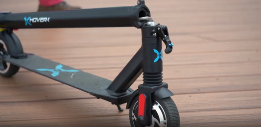 Hover-1 Eagle electric scooter with adjustable handlebar and LED lights.