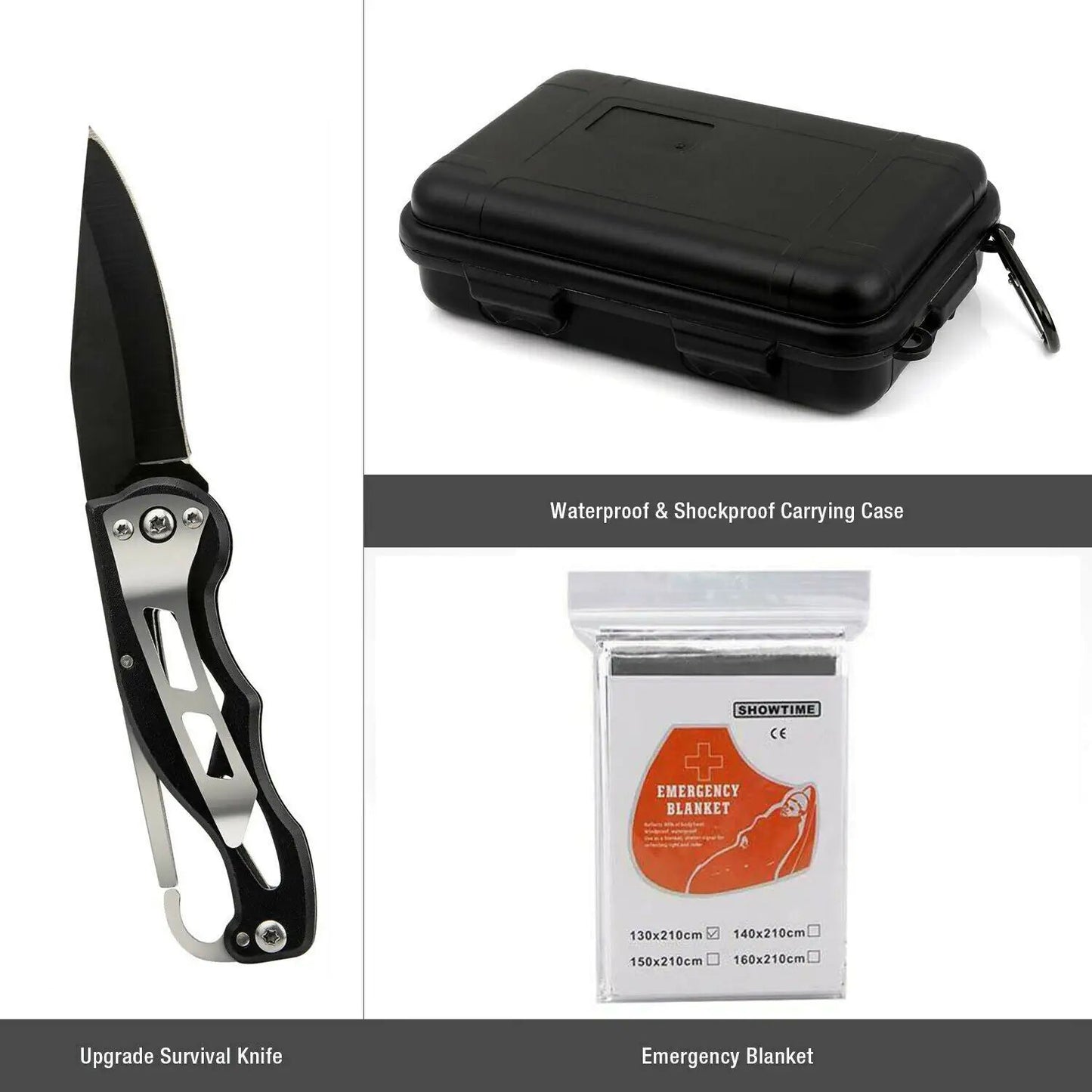14 in 1 Outdoor Emergency Survival And Safety Gear Kit Camping Tactical Tools SOS EDC Case Anti Spier