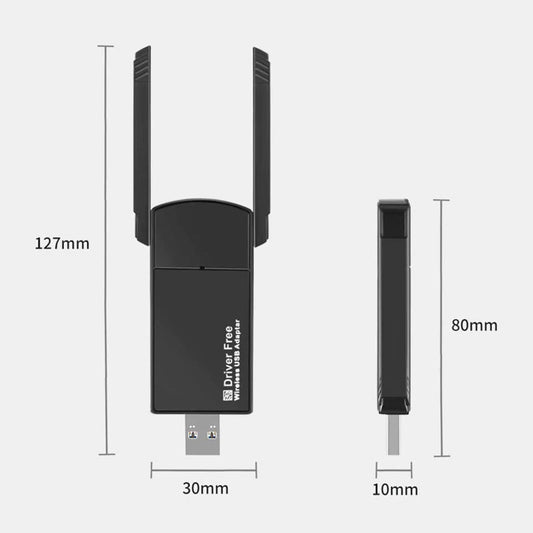 USB 3.0 Wireless WIFI Adapter 1300Mbps Long Range Dongle Dual Band 5Ghz Network Anti Spier