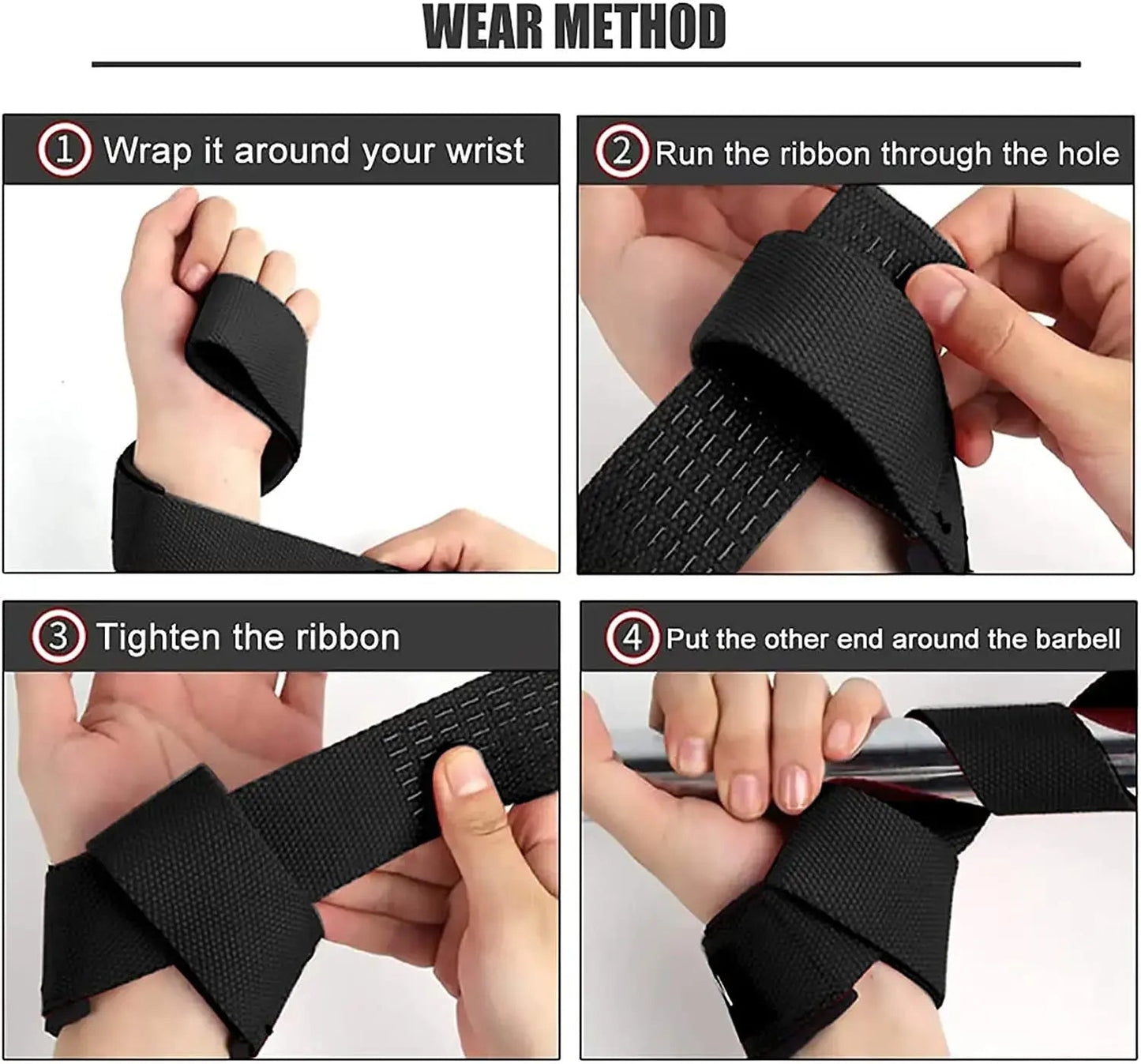 Anti-Slip Silicone Weightlifting Wrist Straps Anti Spier