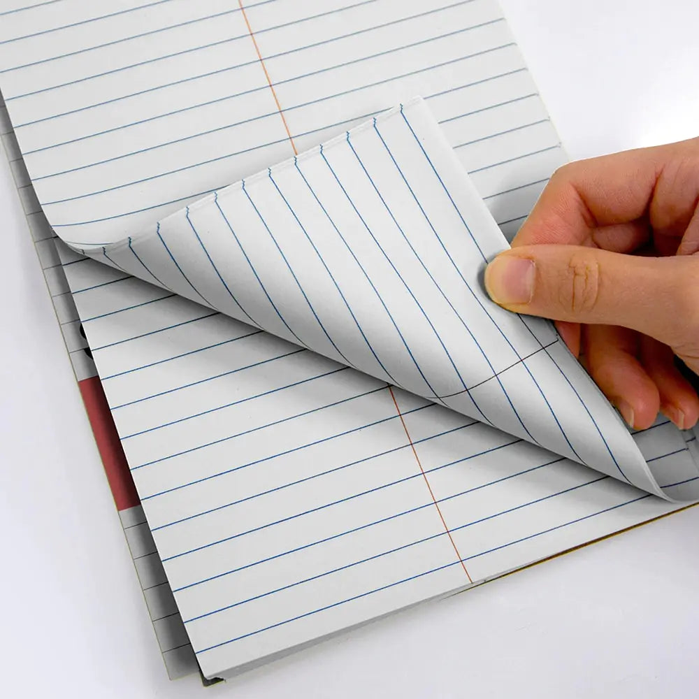 80 Ct. 6" X 9" White Paper Gregg Ruled Steno Book Anti Spier
