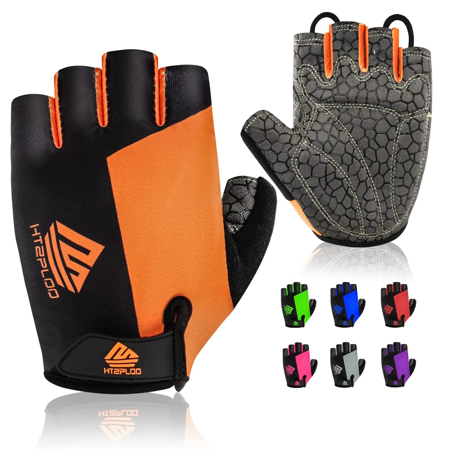 Bike Gloves Cycling Gloves Biking Gloves Bicycle Gloves for Men Women with Anti-Slip Shock-Absorbing Pad,Light Weight Half Finger Gloves for Cycling Workout Training Outdoor Black&gray X-Large Anti Spier