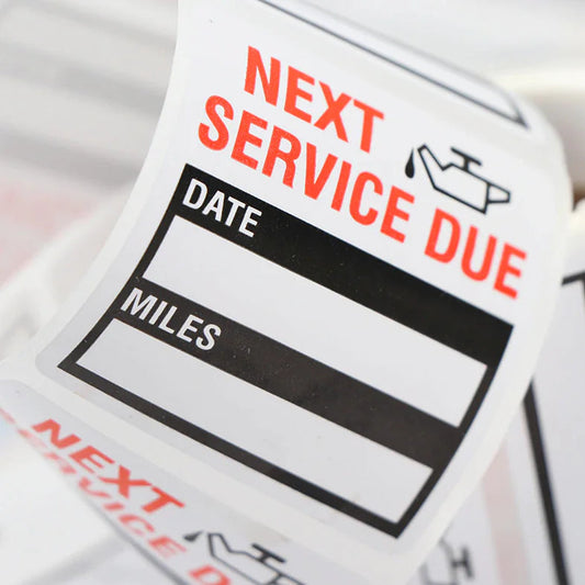 300 Oil Change Service Reminder Stickers Clear Window Lite Sticker Pack 2"x2" US Anti Spier