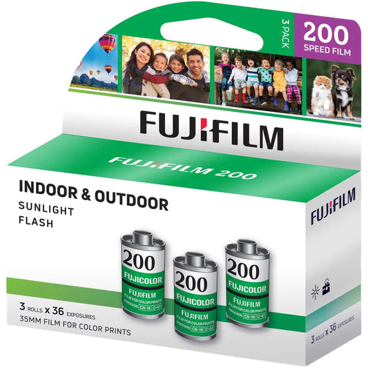 Fujifilm Fujicolor 200 Color Negative Film (35mm Roll Film 36 Exposures 3-Pack) Anti Spier