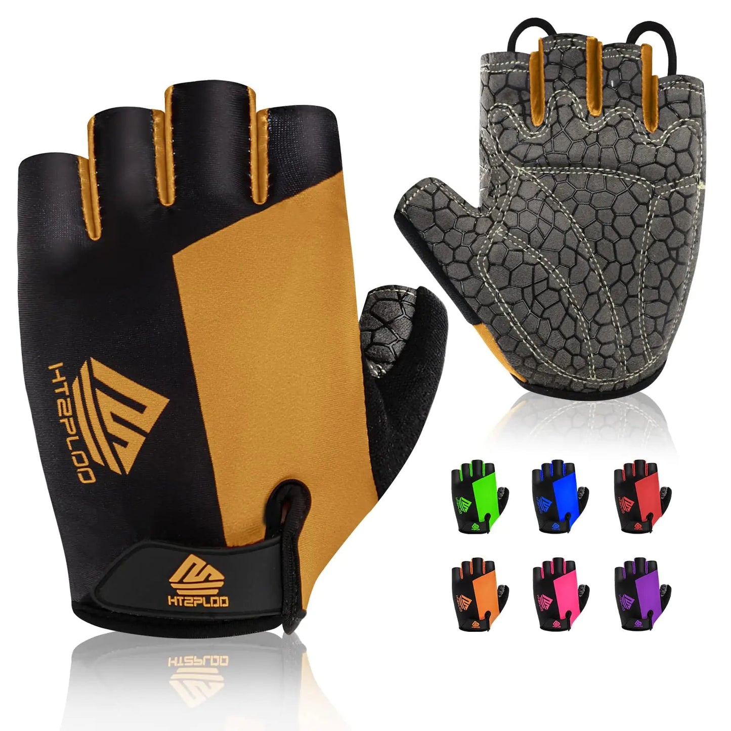 Bike Gloves Cycling Gloves Biking Gloves Bicycle Gloves for Men Women with Anti-Slip Shock-Absorbing Pad,Light Weight Half Finger Gloves for Cycling Workout Training Outdoor Black&gray X-Large Anti Spier
