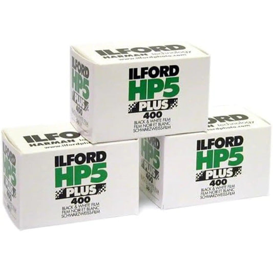 Ilford HP-5 Plus 400 35mm Black and White Professional Film ISO 400 24 Exposures 3-Pack Anti Spier