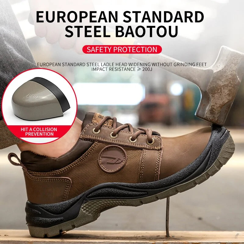 Anti-Smashing Construction Safety Work Sneakers Warm Anti Spier