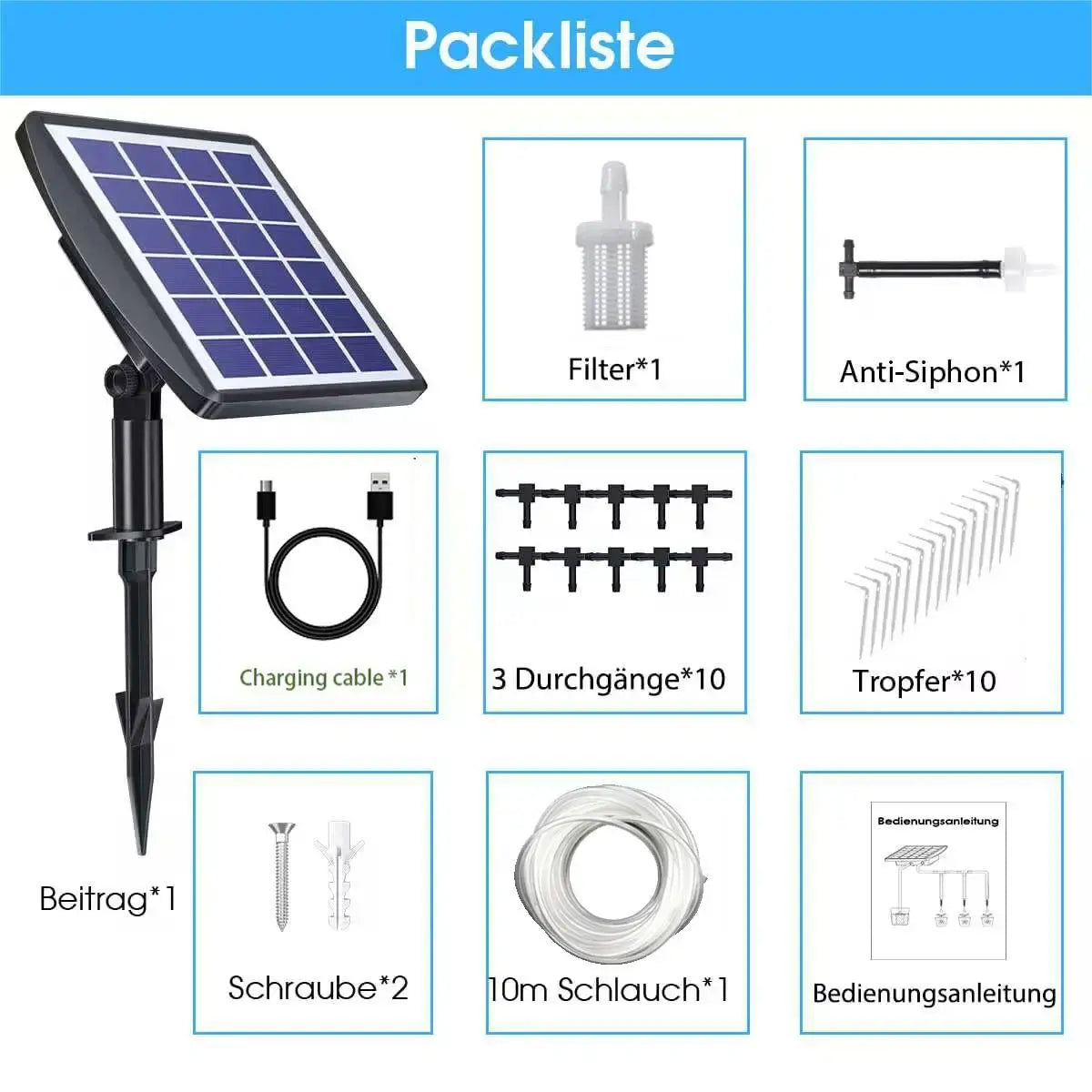 Solar-Powered Auto Watering System Anti Spier