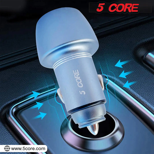 5Core USB Car Charger 36W Type C Cigarette Lighter Adapter Outlet Fast Charging - Anti Spier