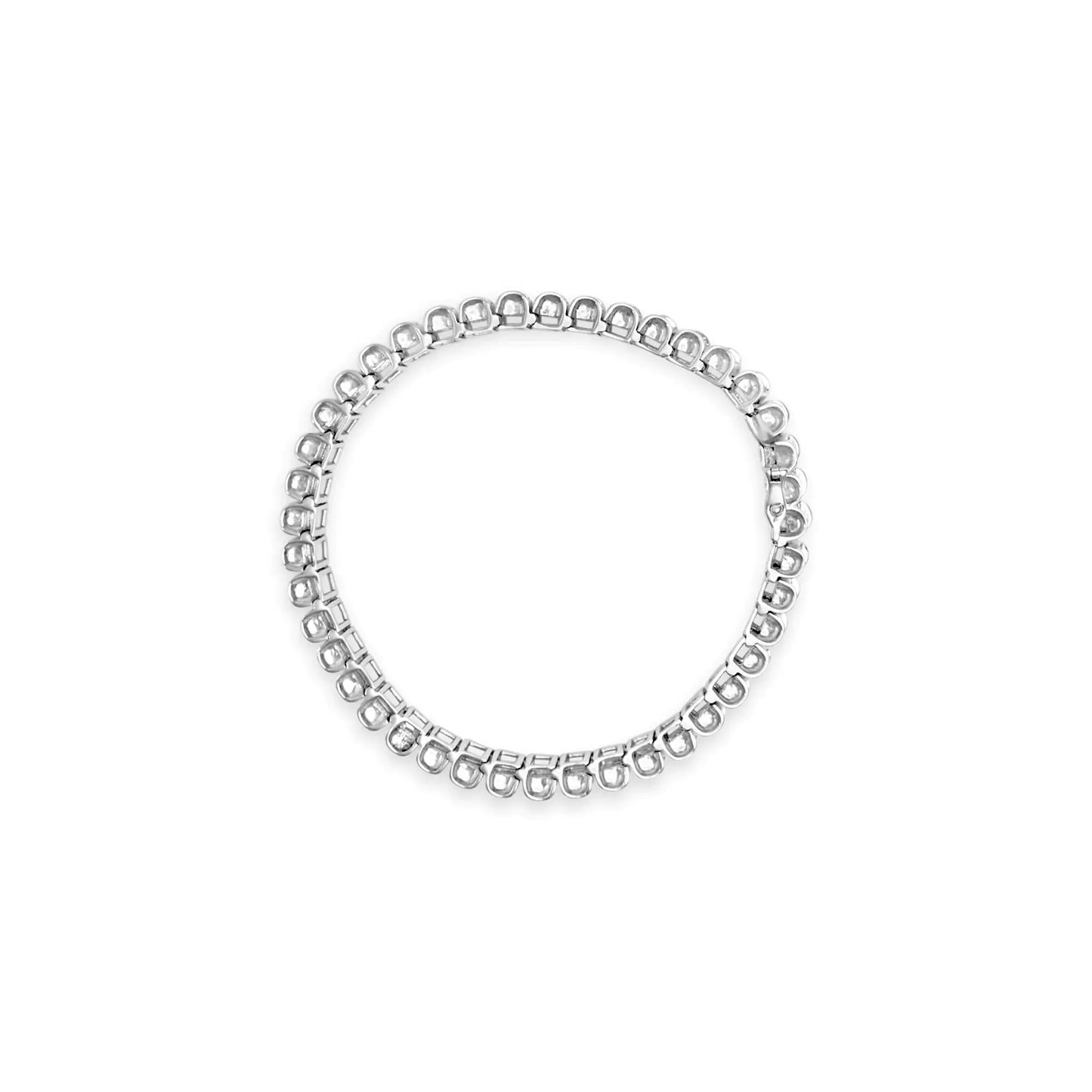 14K Gold 5.00 Cttw Square Princess Cut White Diamond Rectangular Invisible Set Link Tennis Bracelet (H-I Color, SI2-I1 Clarity) - 7.25” Inches - Anti Spier