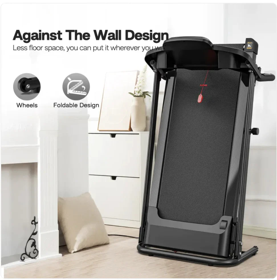 Folding Treadmill with Pulse Sensor Anti Spier
