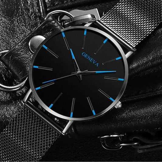 Waterproof Men's Watch Stainless Steel Quartz Luminous Classic Watches Business - Anti Spier