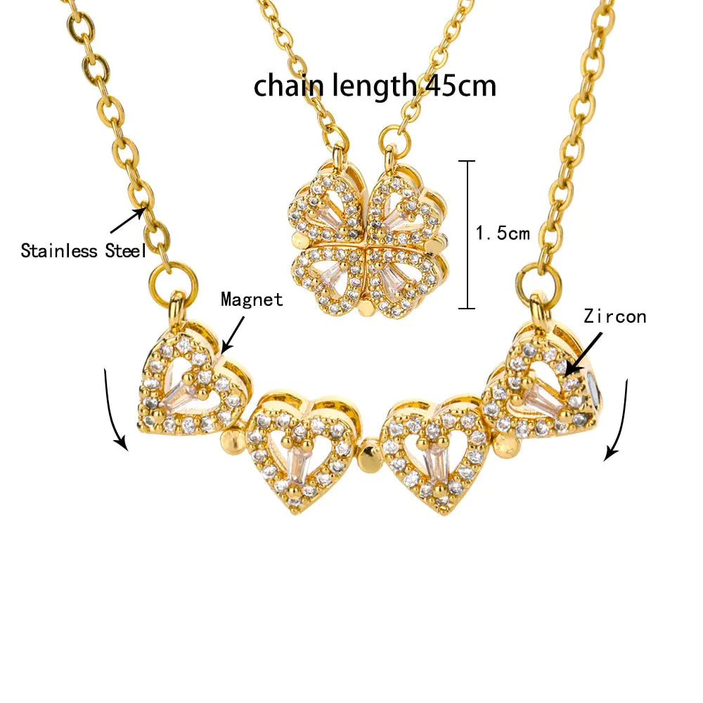Luxury Four Leaf Clover Necklace Anti Spier