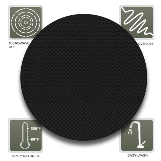 High-Temperature Non-Stick Round BBQ Mat 15.75” Anti Spier