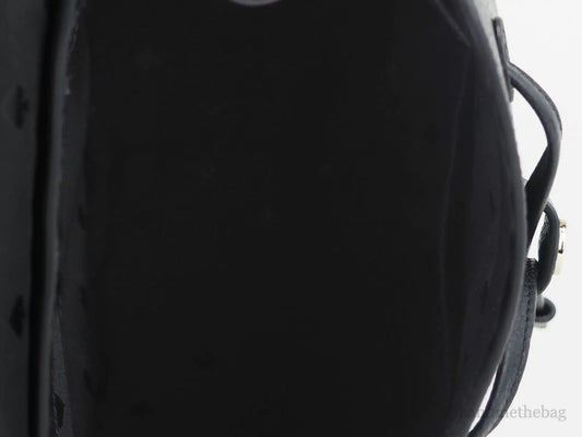 Kate Spade Leila Black Pebbled Leather Medium Flap Shoulder Backpack Book Bag Anti Spier