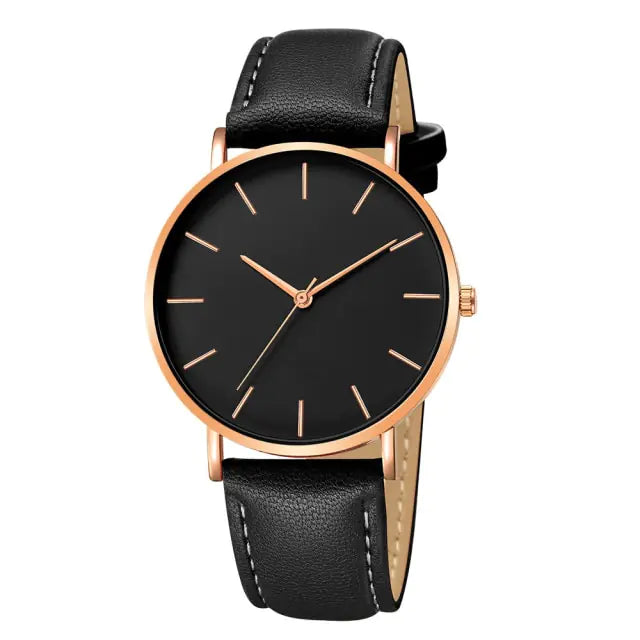 Simple Leather Men's Luxury Watches Anti Spier
