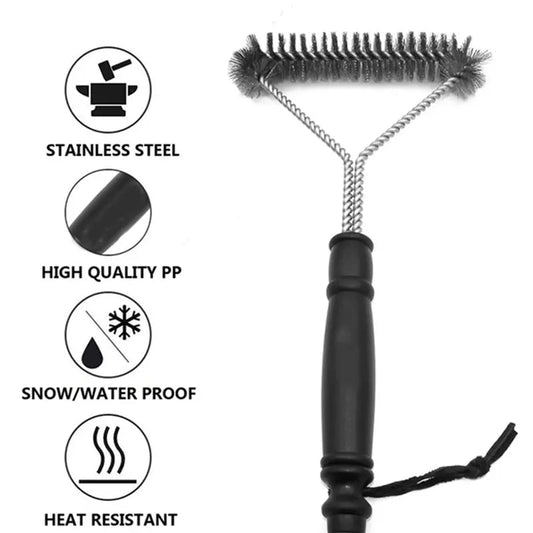 Stainless Steel BBQ Grill Cleaning Brush - 1pc Tool Anti Spier
