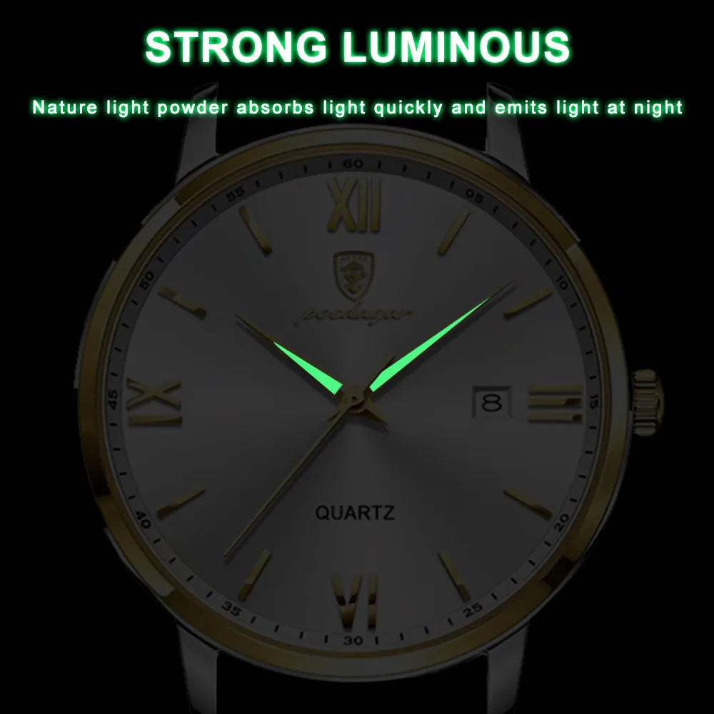 Leather Men Quartz Luxury Watches Anti Spier
