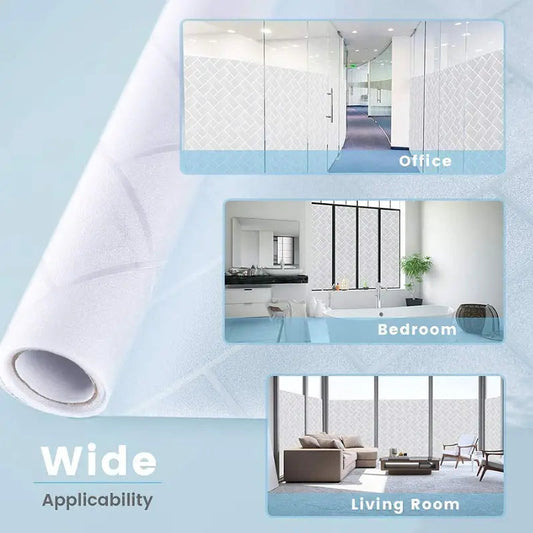 Window Privacy Film - Static Cling UV Blocking Vinyl Anti Spier