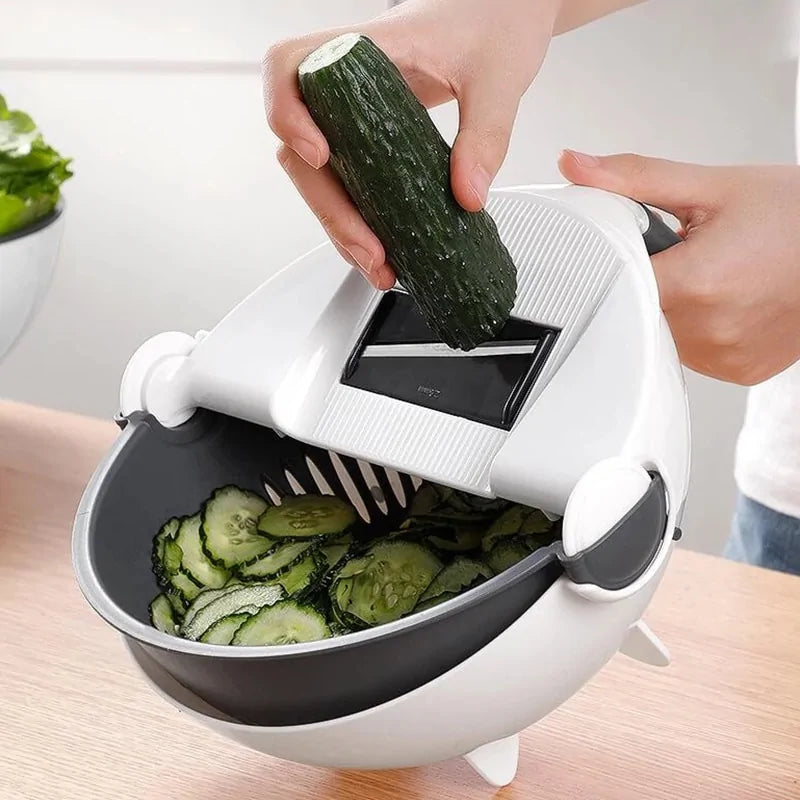Magic Multifunctional Rotate Vegetable Cutter Anti Spier
