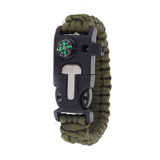 High Decibel Whistle Bracelet with Fire Starter (In Stock) Anti Spier