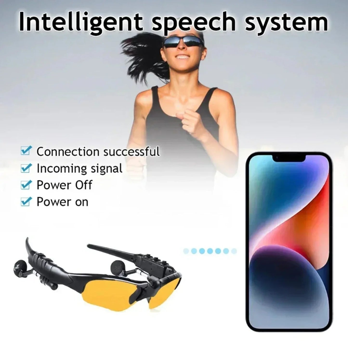 New Smart Bluetooth 5.0 Audio Polarized Sun Glasses Surround Sound Headphones Listen To Music Call Cycling Sunglasses Men Women Anti Spier
